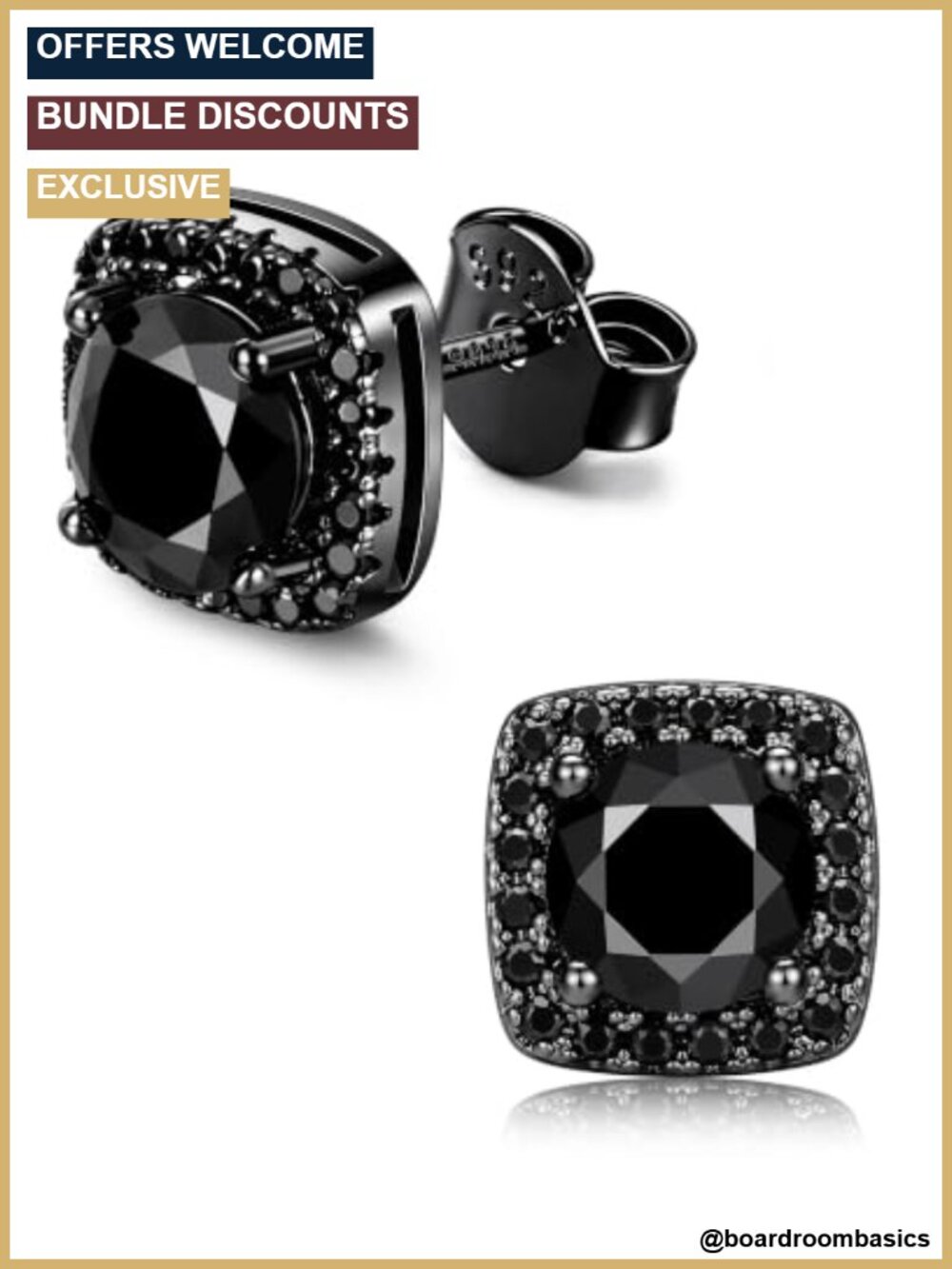 HOBT 1CT Moissanite Stud Earrings 925 Sterling Silver Prong